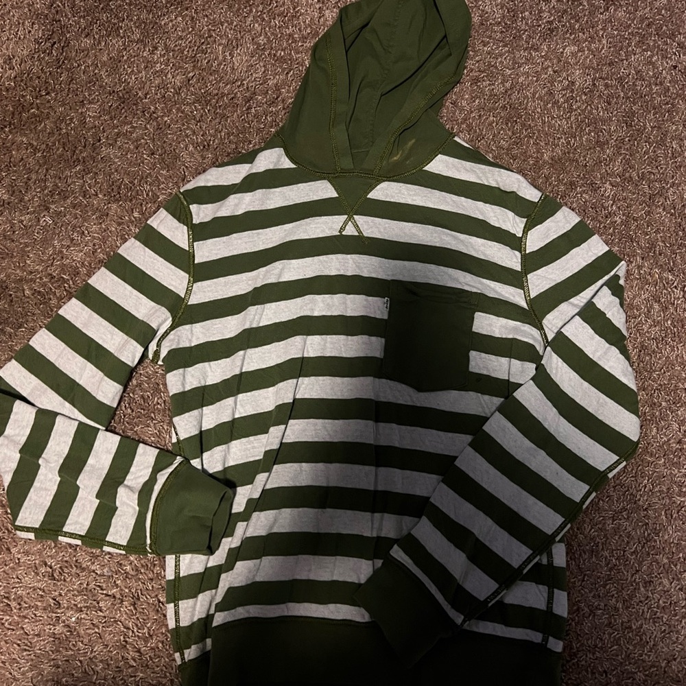 Dark olive green and gray striped Levi’s long sleeve